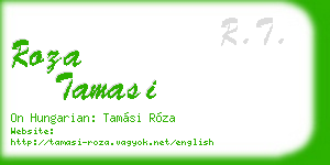 roza tamasi business card